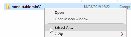 Extract All context menu